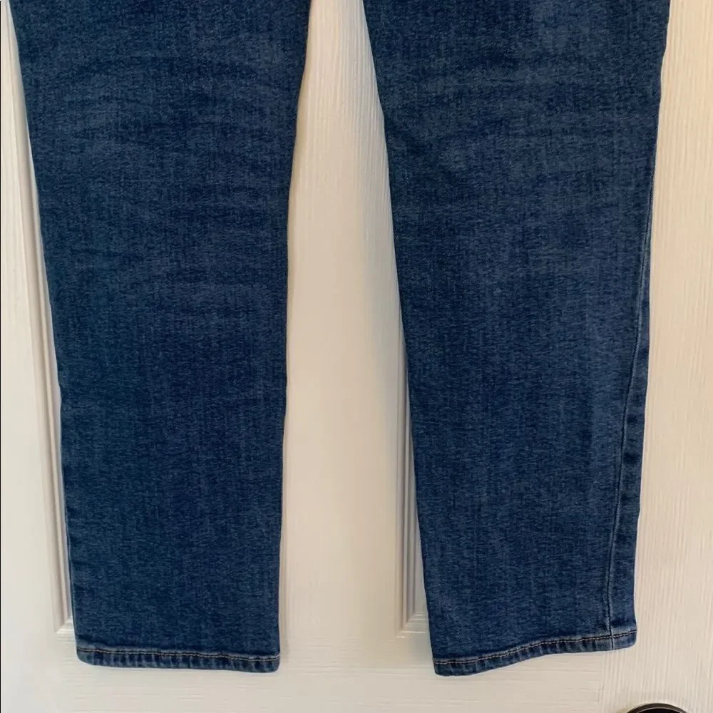GAP Girlfriend Medium Wash Jeans Light Distressed Look Size 12 Regular